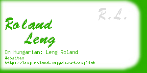 roland leng business card